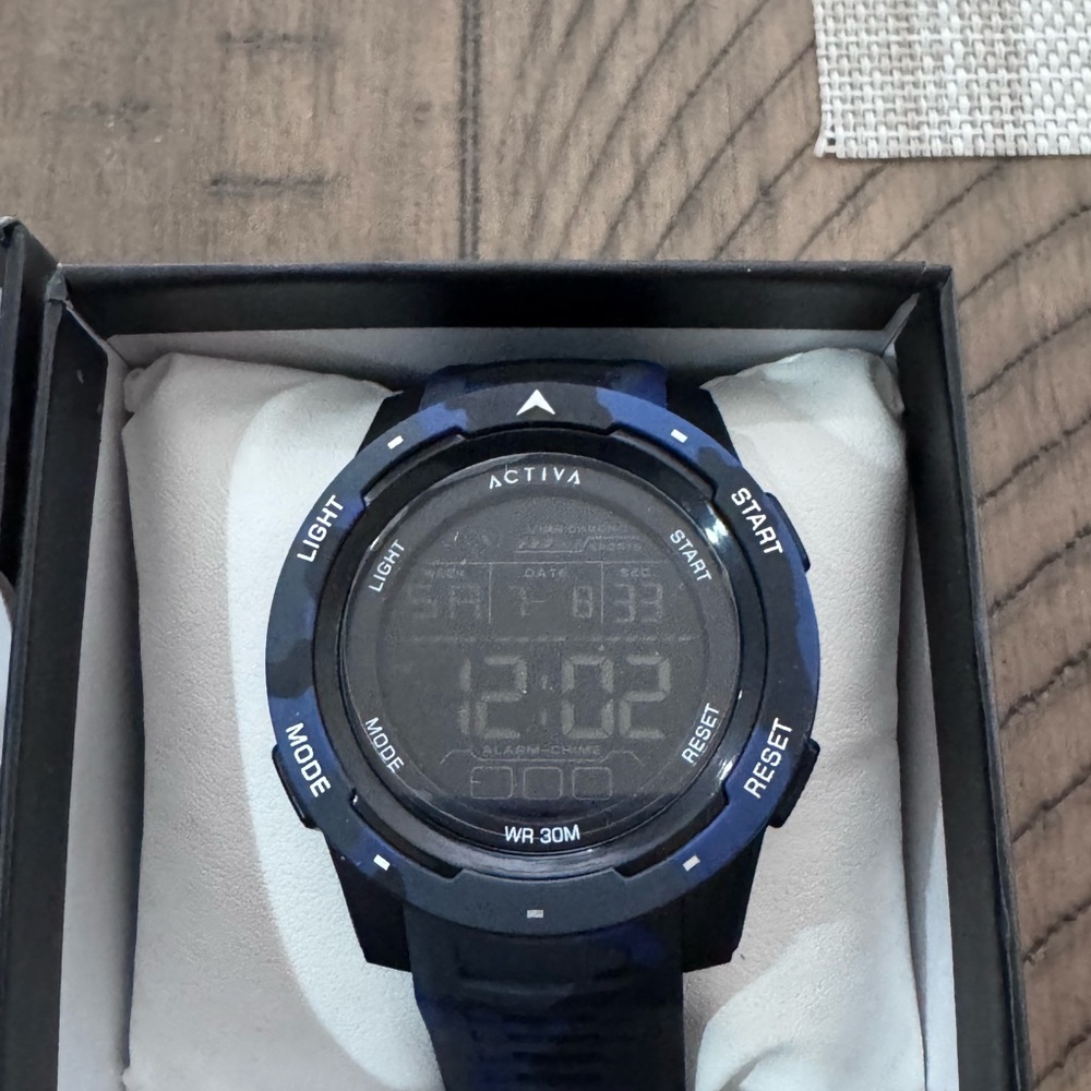 Activa X Invicta Digital Men's Watch - 45mm, Camouflage, Blue